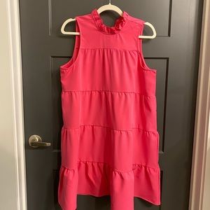 MudPie Pink Tiered Hem Dress NWT